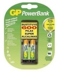 Pilas O Baterias Recargables Aaa Gp 400 Mah Con Cargador