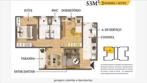 Imagem 9 de 10 de Apartamento Em Chácaras Alpina, Valinhos/sp De 53m² 2 Quartos À Venda Por R$ 223.870,00 - Ap1513931-s