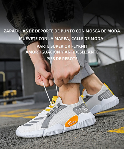 Las Zapatillas De Deporte De Los Hombres Vuelan Los Zapatos Casuales De La Malla