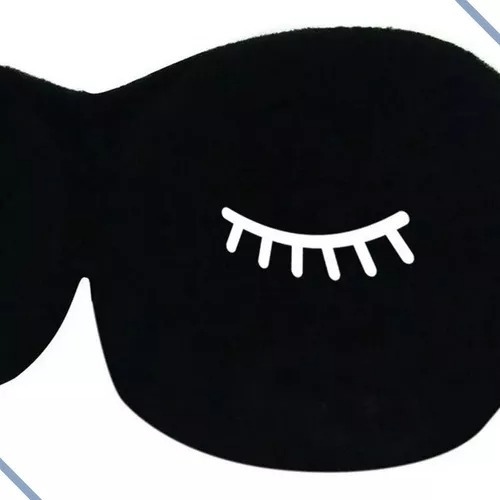 Cómoda máscara para dormir en 3D, gorra para ojos, visera, color negro