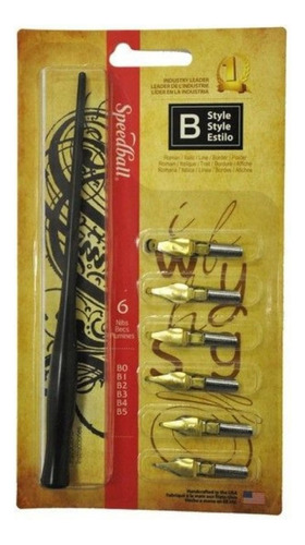 Kit De Caligrafia 2956 B Style Cor Da Tinta Preto Cor Do Exterior Preto