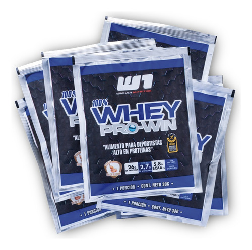 Sachet Proteína Whey Pro Win 33 Grs. Winkler Nutrition Sabor Dulce de leche