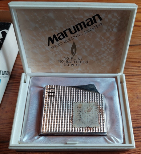 Antiguo Vintage Encendedor Maruman Piezo Electric Lighter