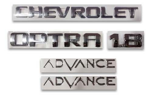 Kit De Emblemas Chevrolet Optra 1.8 Advance