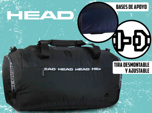 Imagen 5 de 10 de Bolso Head Gimnasio Deportivo Urbano Reforzado Tira Llavero