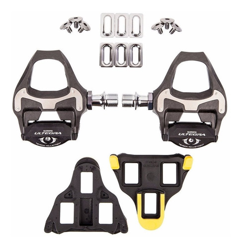 Pedales Ruta Shimano Ultegra R8000 Negro, Incluye Calas.