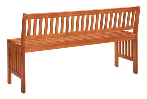 Banco De Jardín De 53.9 De Madera Maciza De Eucalipto