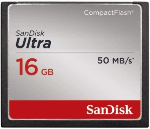 Cartão Memória 16gb Compact Flash Sandisk Cf Ultra 50 Mb/s