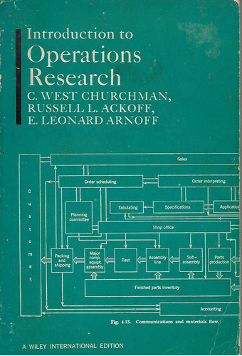 Introduction To Operations Research- Churchman, Ackoff, Arno
