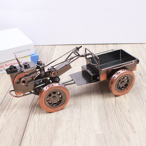Adorno Retro De Tractor De Hierro Forjado, Modelo De Coche,