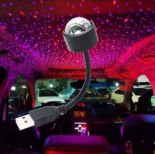 Proyector Laser Fiesta Usb Sensor Luz Led Para Auto Casa Dj