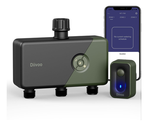 Diivoo Temporizador De Riego Wifi 3 Zonas Alexa/google Com