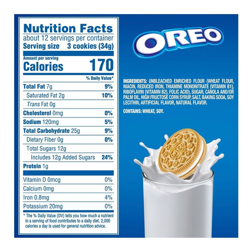 Imagen 4 de 4 de Galletas Oreo Golden 405g Oreo Dorada Importado