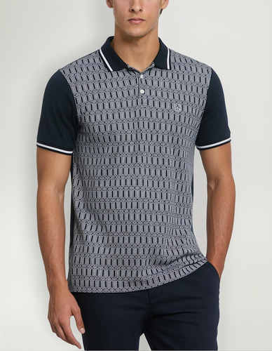 Polo Con Jacquard Frontal Interlock