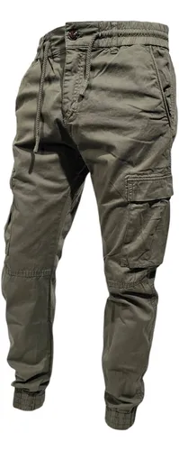 Pantalón Jogger Para Hombre Estilo Militar, Camuflado, Enrresortado. 30  militar