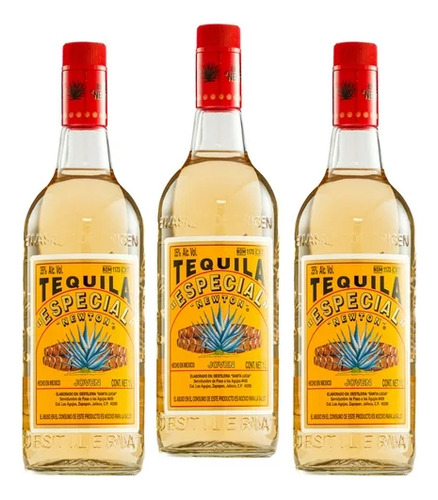 Pack De 3 Piezas De Tequila Newton Especial Joven 1000 Ml