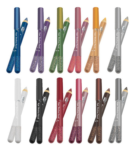 Lápiz De Sombra De Ojos Perlado Impermeable Glazzi, 12 Color