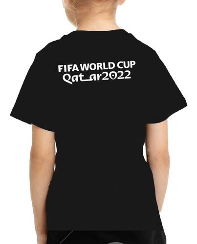 Remera Negra Alemania Mundial Qatar Algodón Hombre Mujer