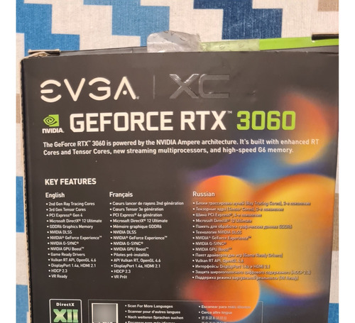 Tarjeta De Video Rtx 3060 Evga Xc 12gb Gddr6 (Usado)