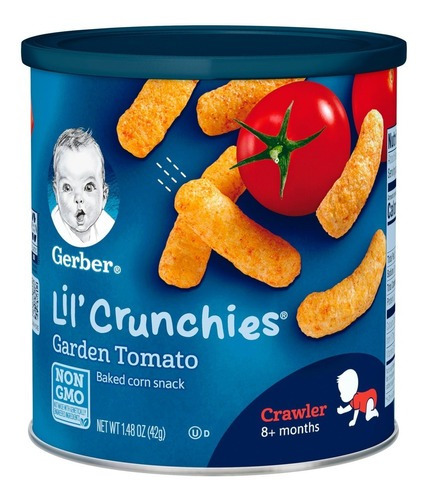 Snacks Para Bebé Gateando Gerber Lil Crunchies Garden Tomato