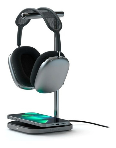 Soporte De Auriculares Con Cargador Inalámbrico Calidad Full