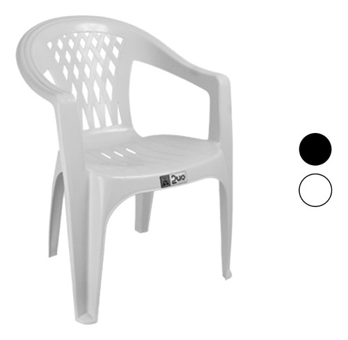 Kit 5 Cadeiras Plástica De Encosto Empilhaval Duoplastic Cor da estrutura da cadeira Branco Cor do assento Branco