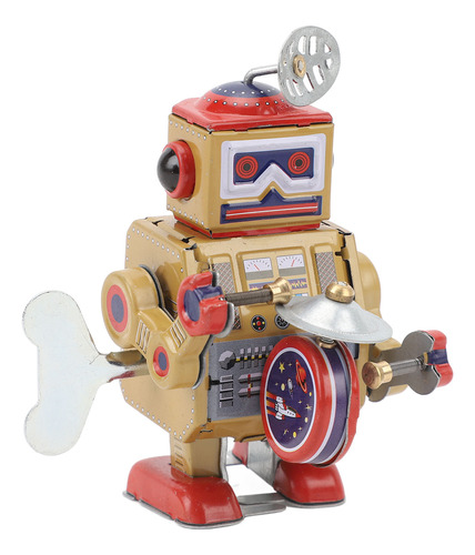 Robot De Juguete Wind Up Vintage Hecho A Mano, Exquisito Est