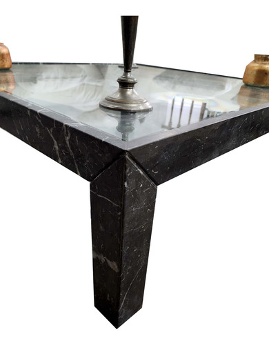 Mesa Ratona Marmol Y Vidrio