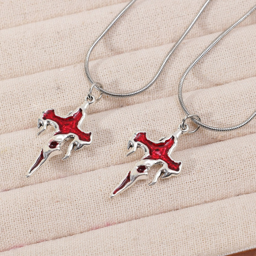 Collar Con Forma De Corazón Con Forma De Estrella Roja Para