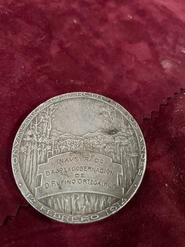 Antigua Medalla Monumento Al Ejército De Los Andes 1914 (Usado)