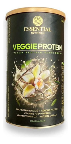 Whey Protein Vegano Baunilha - Essential Nutrition 450g Baunilha