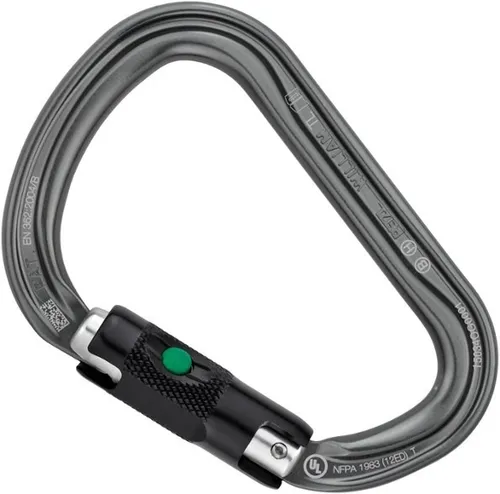 comprar Mosquetón Hms Petzl William Seguro Ball Lock Escalada Rapel Montaña Aluminio  Gris