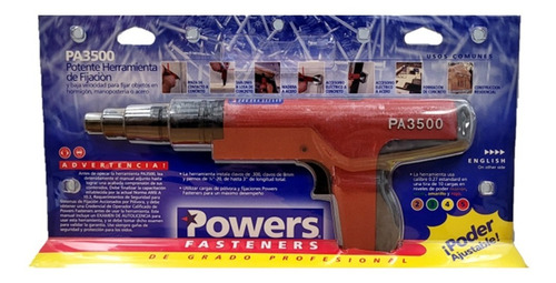 Pistola De Clavos Powers Pa3500 Potencia Ajustable Blister