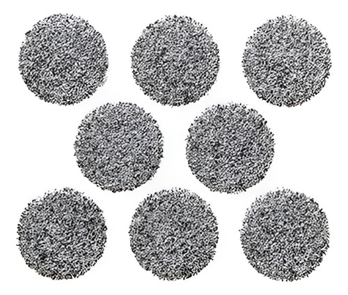 Set 8 Protectores Fieltro P/ Pisos Uso Rudo Resistentes 25mm Color Gris Oscuro