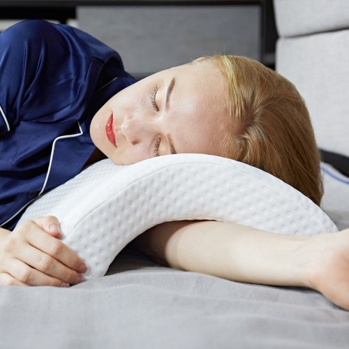 Almohada Memory Brazo Ortopedica Cojin Curvo Cuello Cervical