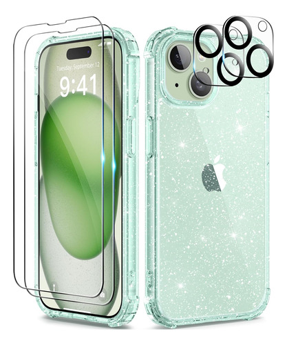 Set De Funda Tieszen, Para iPhone 15 6,1'', Color Verde