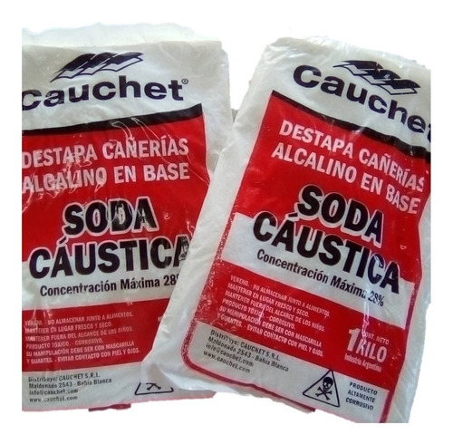 Soda Caustica X 1 Kilo Cauchet Materia Activa %28