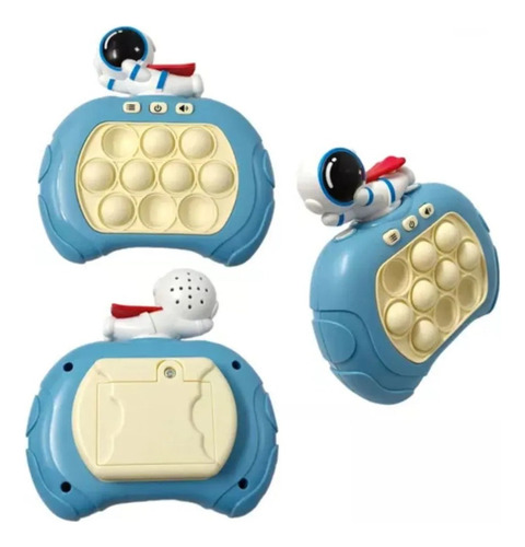Pop-it Mini Eletrônico Gamer Console Anti Stresse Astronauta Cor Astronauta Azul