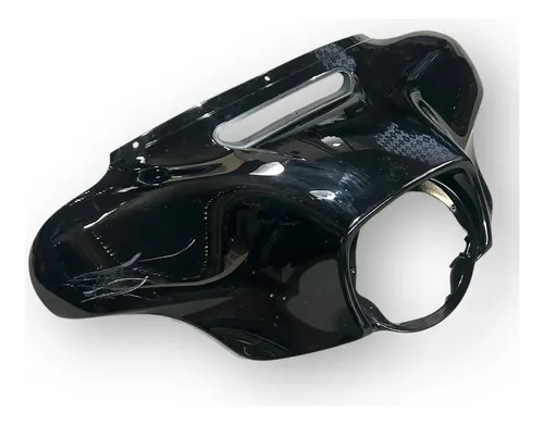 Bavaglino Parafango Posteriore In Pelle PU Nero Fiamma Per Harley Touring, Electra Glide, Road King, Road Glide (1997-2016)