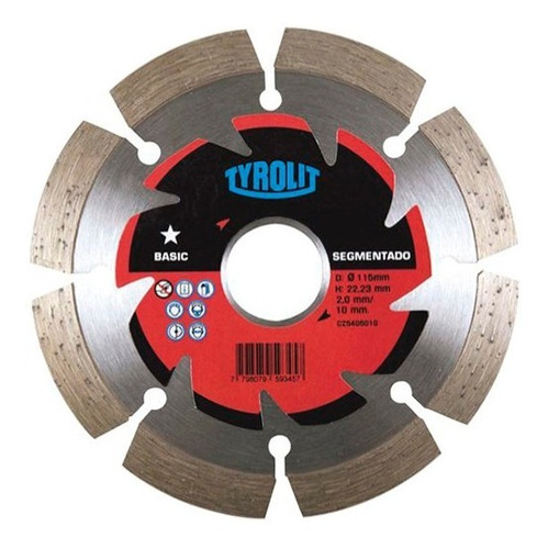 Disco Diamantado Tyrolit Basic 9.0 Segmentado X 2 Unidades