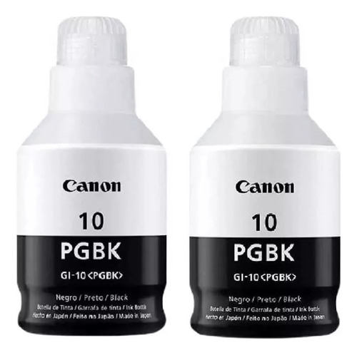 Kit 2 Tinta Original Canon Gi-10 Gi10 Gl-10pgbk G6010 Gm2010