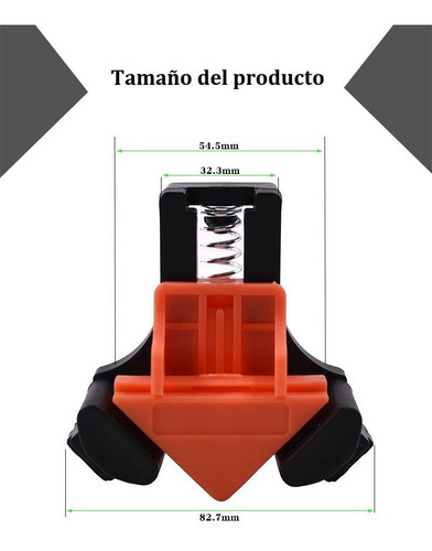 Imagen 4 de 9 de Abrazadera De Ángulo Recto De 90 Grados Para Carpintería