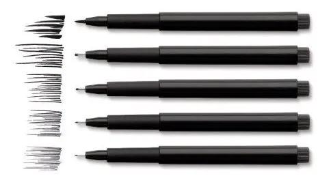 Plumillas Faber Castell Pit Artist, 4, Negras, 199/s/f/m/b.