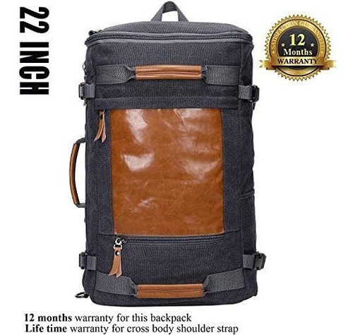 Witzman Men Vintage Lona Mochila De Viaje Mochila Retro