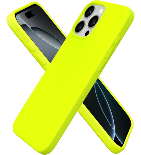 Capa Ornamto Para iPhone 16 Pro Max, Amarela Fluorescente, P