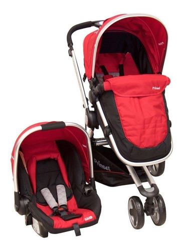 Carriola para correr travel system Prinsel Compass Elite LX rojo con chasis color plateado