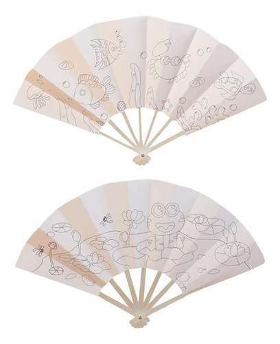El Regalo Para Mamá Conjunto De 2 Ventiladores De Bambu