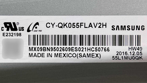 Tarjeta Main Un55ks8000 Un55ks8000f Bn41-02504a Bn94-10961p (Usado)