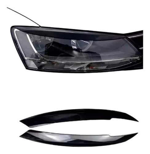 Cejas Pestañas De Faros Vw Jetta 2011 A 2018 Negro