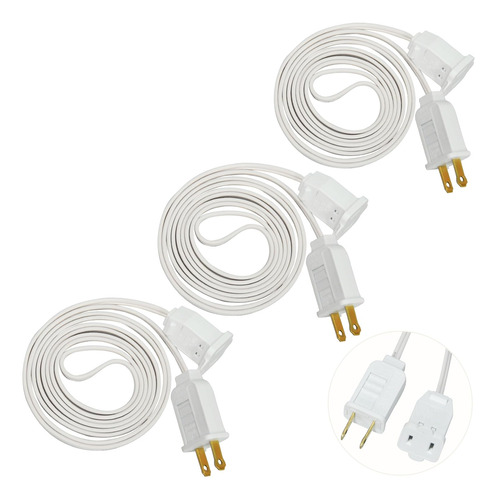 3 Cabl Extension 6 Pie Cable 2 Clavija Ca Ee Uu Conectable